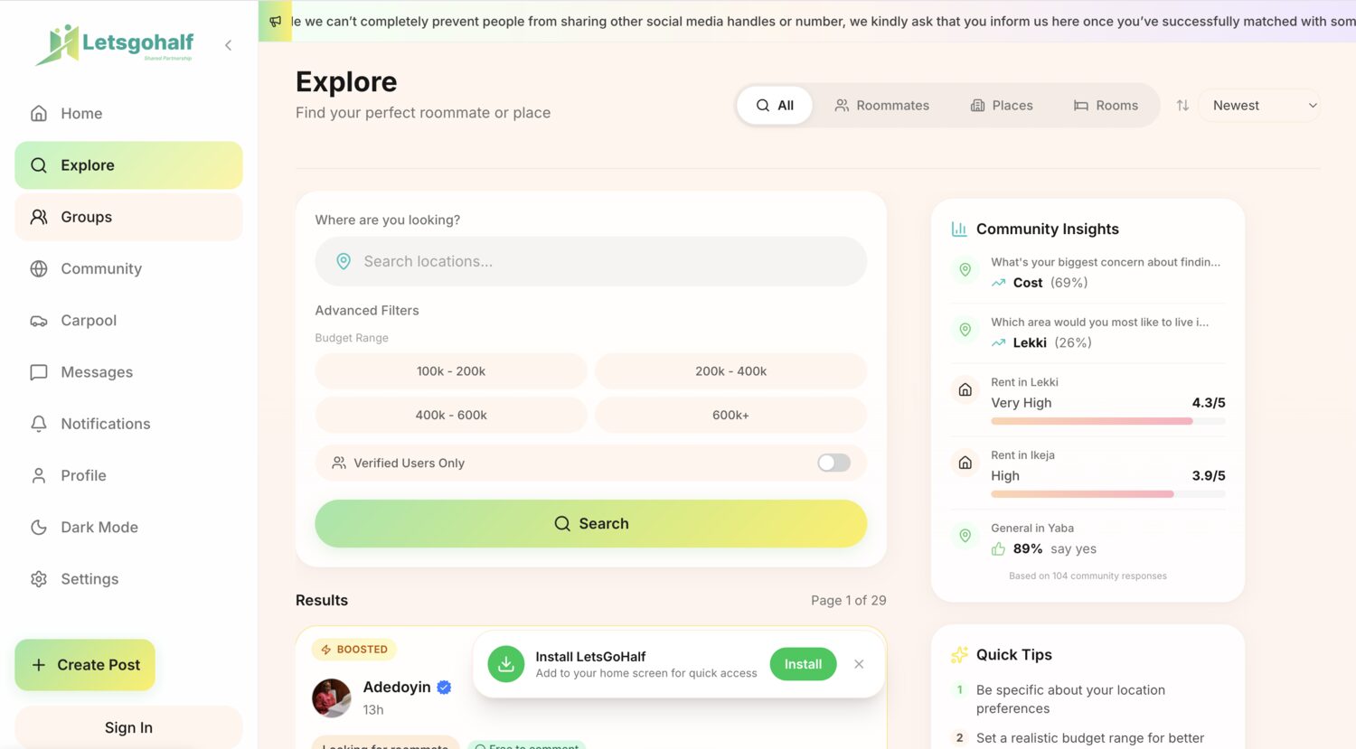 LetsGoHalf screenshot